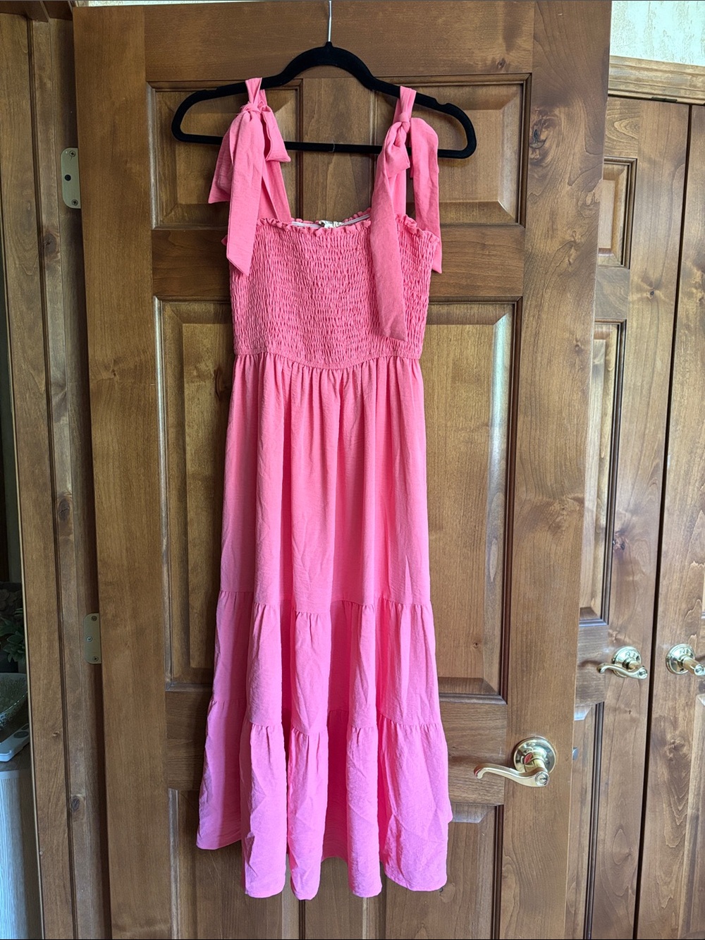 NWT Hem & Thread Coral Pink Smocked Sundress SZ S
